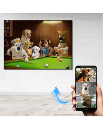 Your Dogs Playing Pool