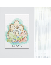 Personalized Watercolor Family Painting